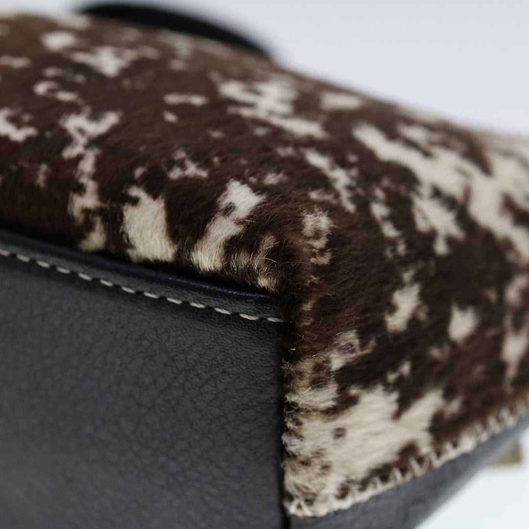 Burberry Blue Label Shoulder Bag Harako leather Brown Auth ti1215