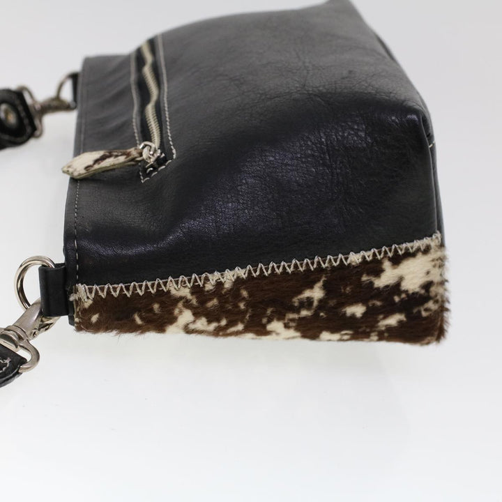 Burberry Blue Label Shoulder Bag Harako leather Brown Auth ti1215