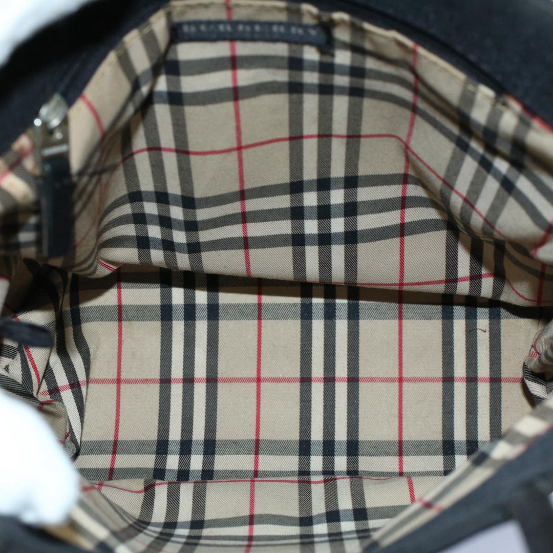 Burberry Tote Bag Canvas Black Auth ti1239