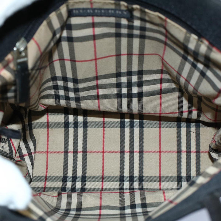Burberry Tote Bag Canvas Black Auth ti1239