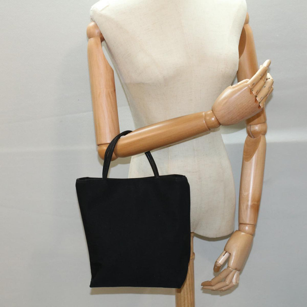 Burberry Tote Bag Canvas Black Auth ti1239