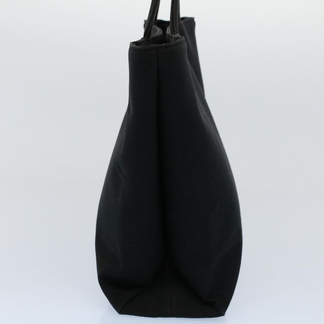 Burberry Tote Bag Canvas Black Auth ti1239