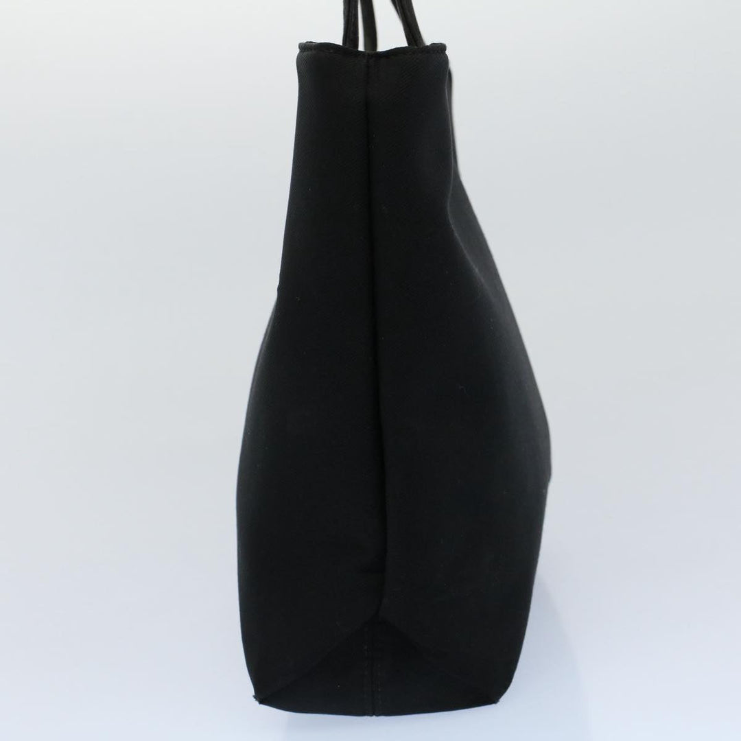 Burberry Tote Bag Canvas Black Auth ti1239