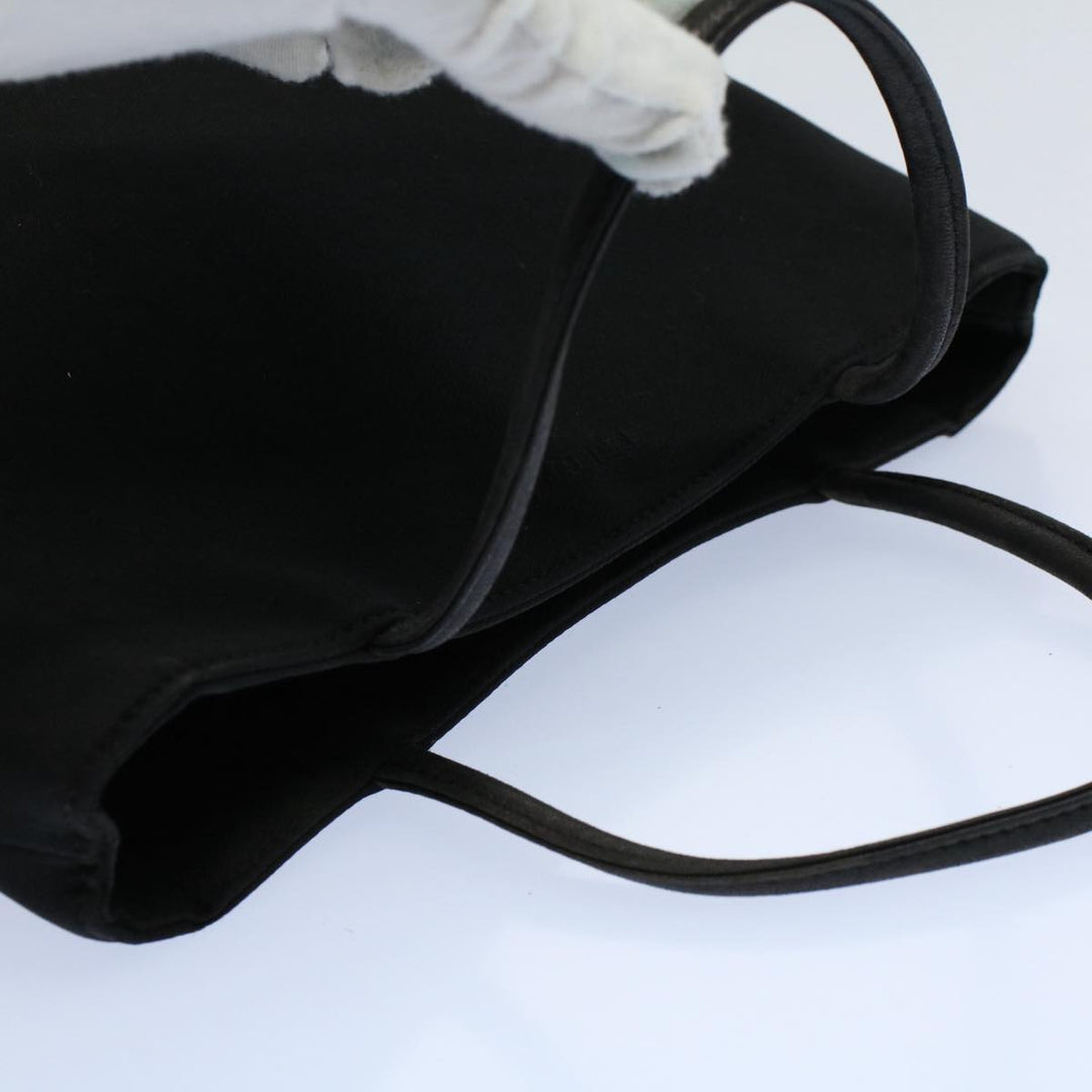 Burberry Tote Bag Canvas Black Auth ti1239