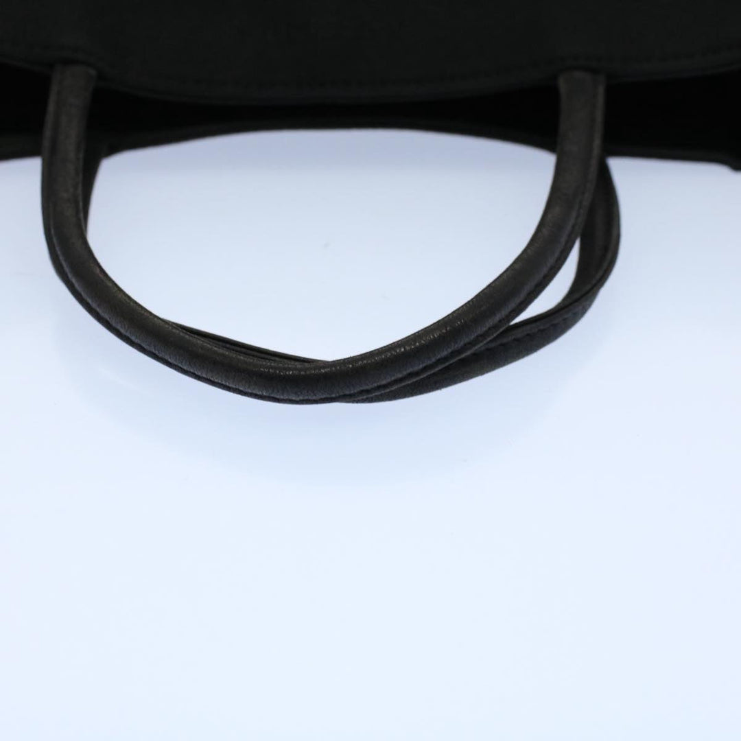 Burberry Tote Bag Canvas Black Auth ti1239
