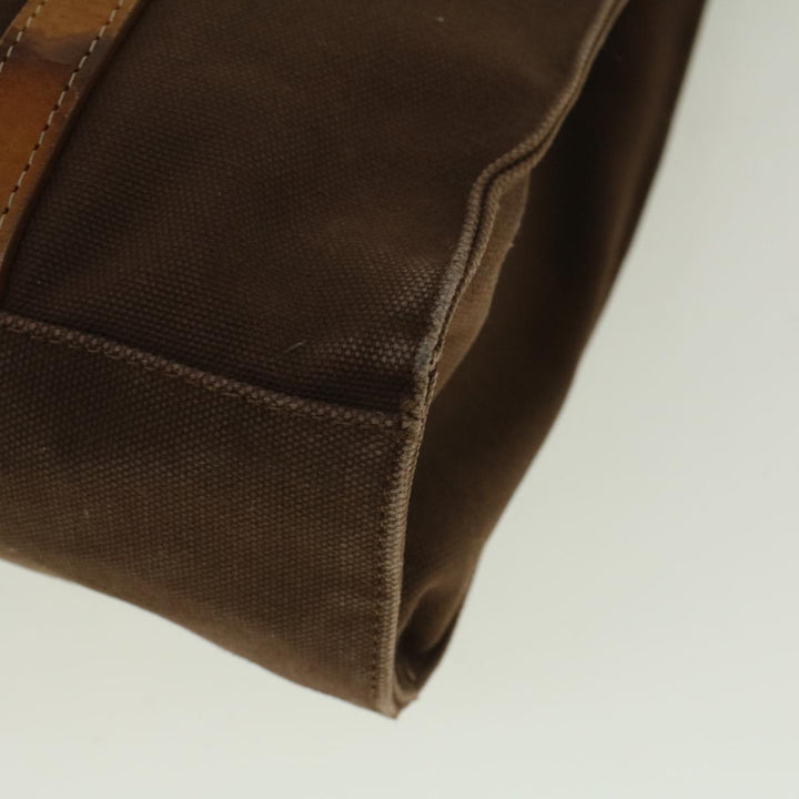 BurberrySs Blue Label Tote Bag Canvas Leather Brown Auth ti1321