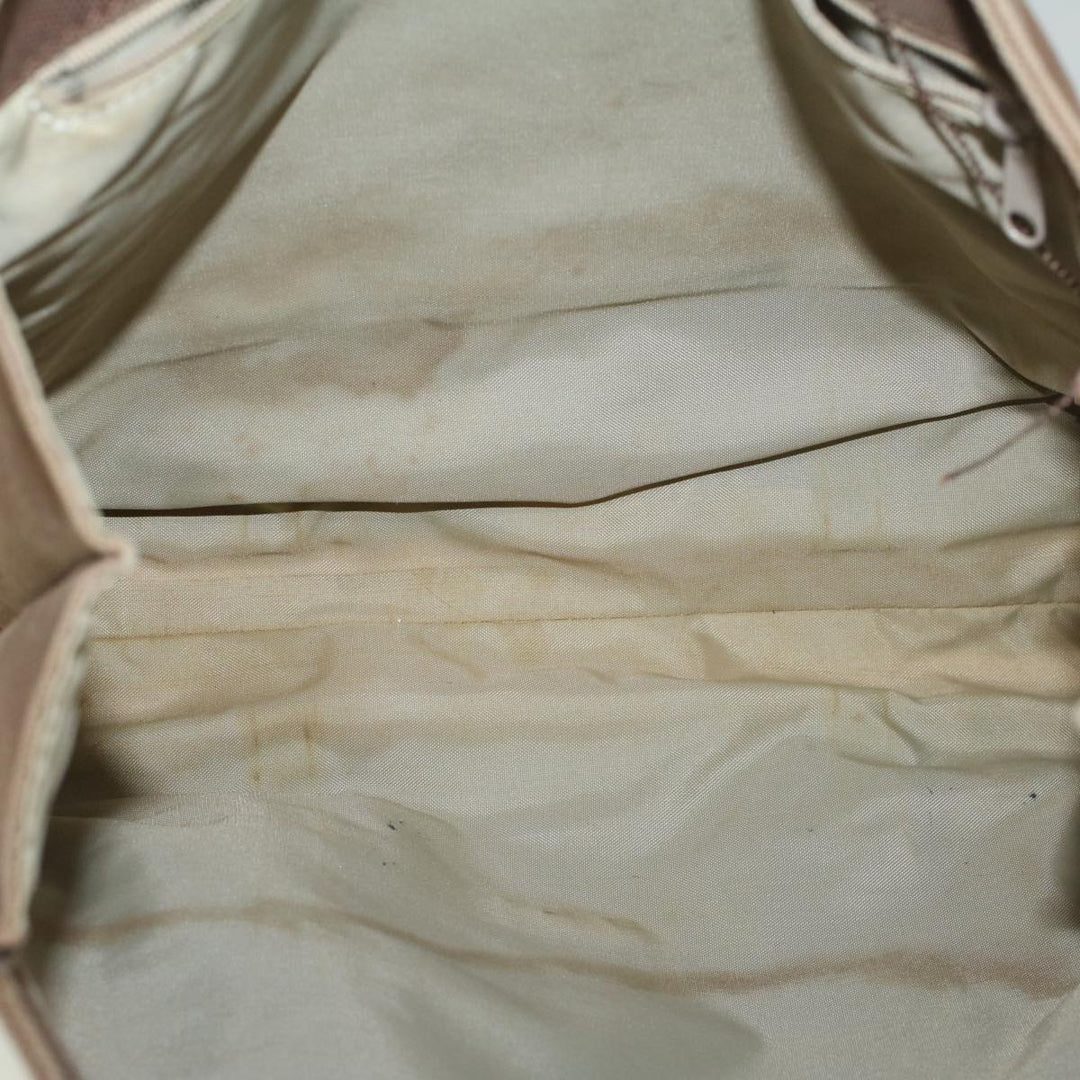 BurberrySs Blue Label Tote Bag Canvas Leather Brown Auth ti1321