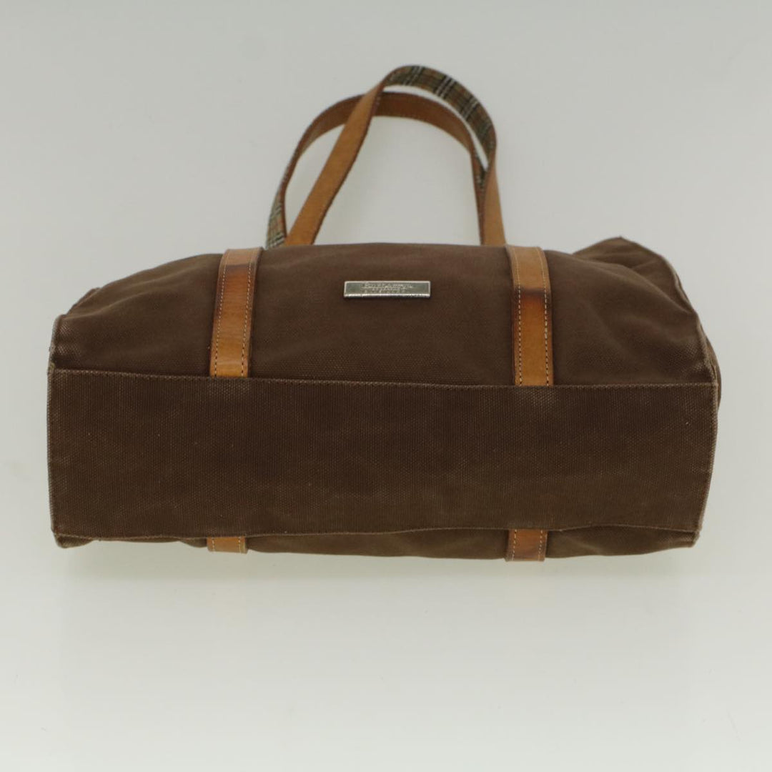 BurberrySs Blue Label Tote Bag Canvas Leather Brown Auth ti1321