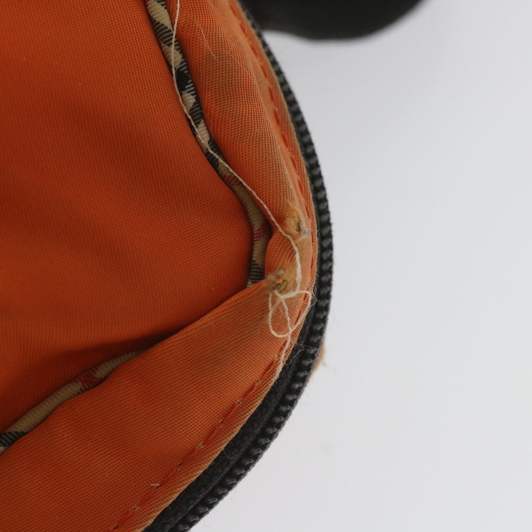 Burberry Nova Check Hand Bag Nylon 2Set Orange Beige Auth ti1324