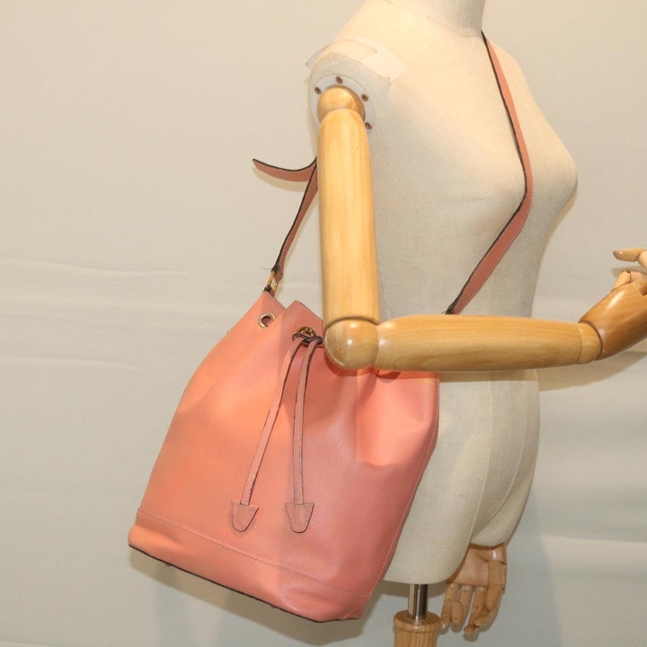 Celine Shoulder Bag Leather Beige  ti1364