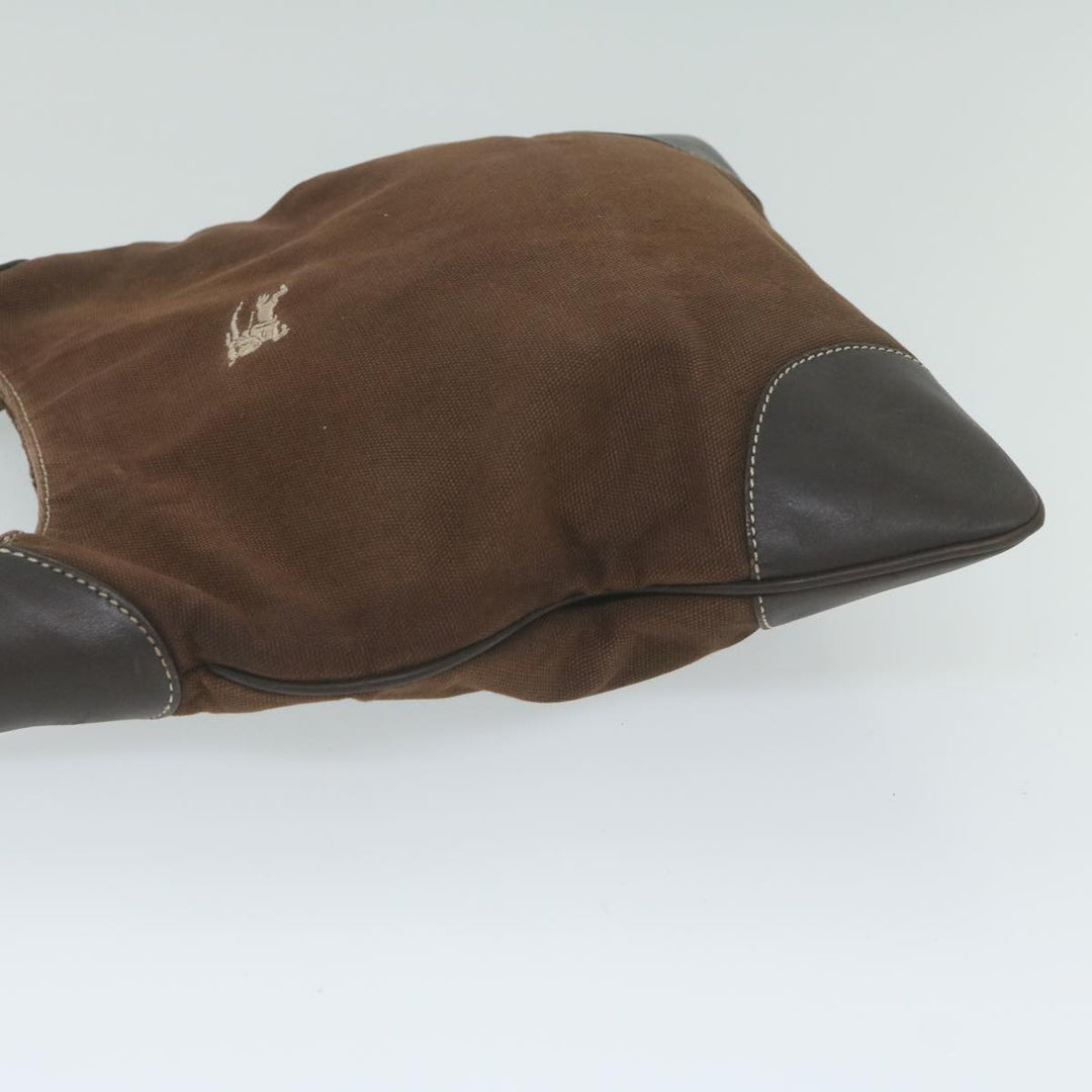 Burberry Blue Label Shoulder Bag Canvas Brown Auth ti1380