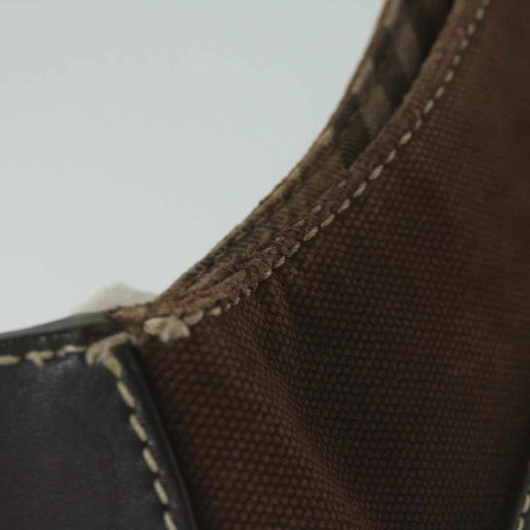 Burberry Blue Label Shoulder Bag Canvas Brown Auth ti1380