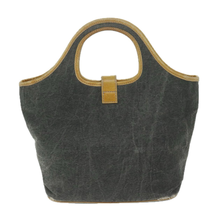 Burberry Blue Label Hand Bag Canvas Gray Auth ti1388