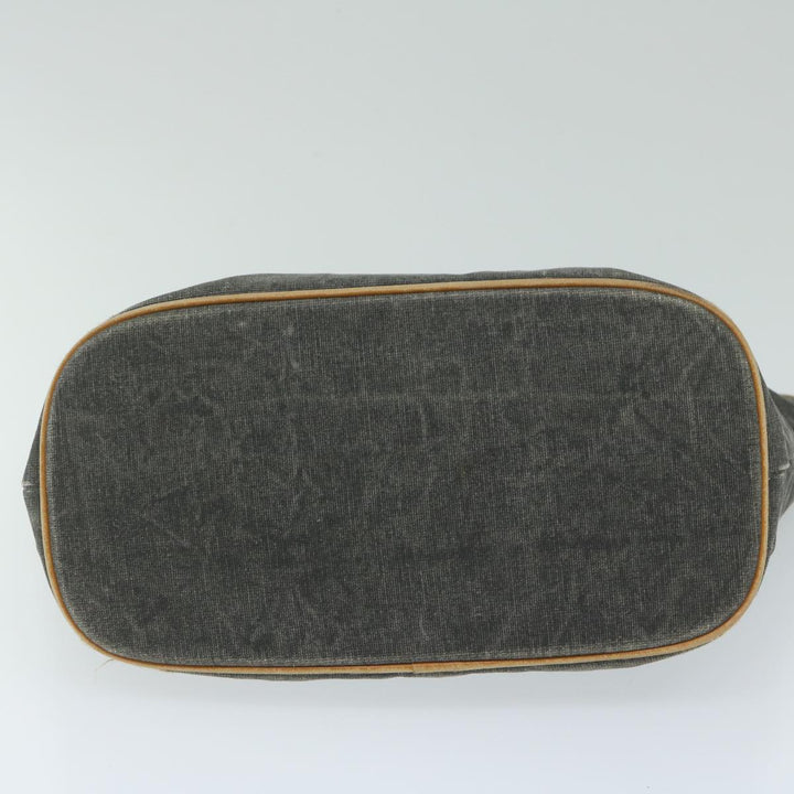 Burberry Blue Label Hand Bag Canvas Gray Auth ti1388