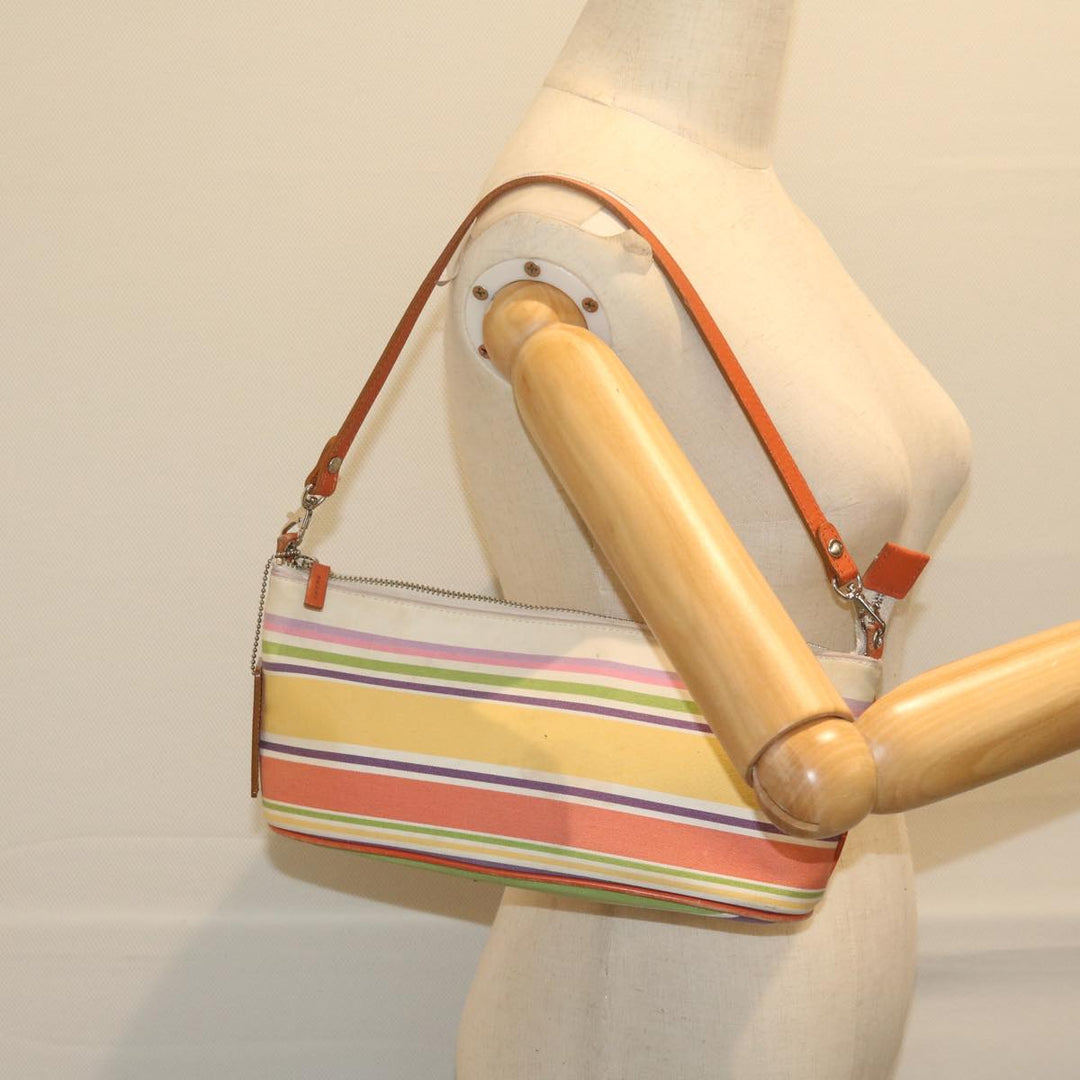 Burberry Blue Label Shoulder Bag Canvas Multicolor Auth ti1389