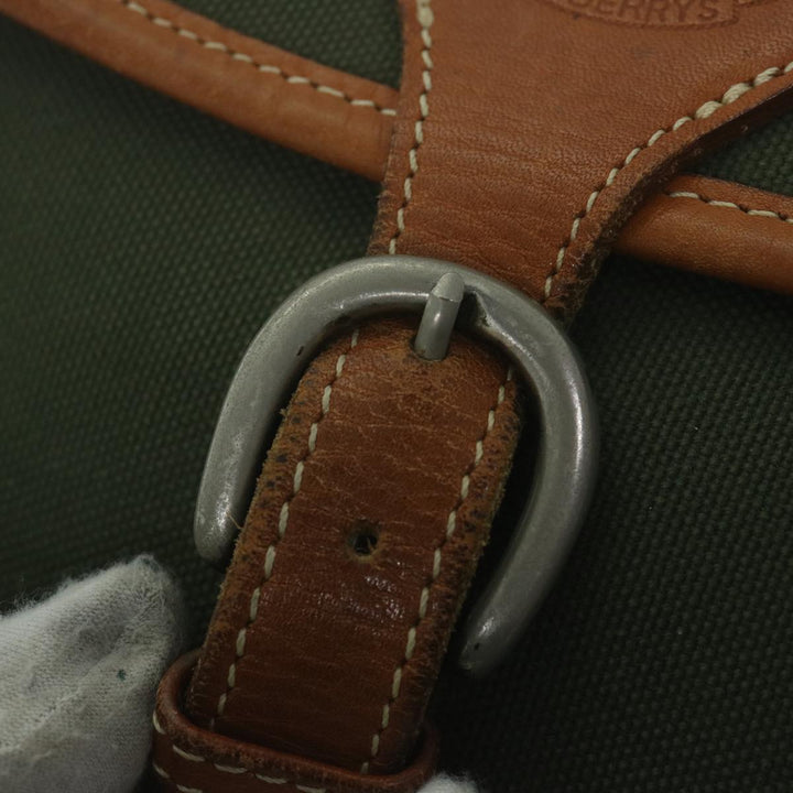 BURBERRYSs Shoulder Bag Canvas Khaki Auth ti1465