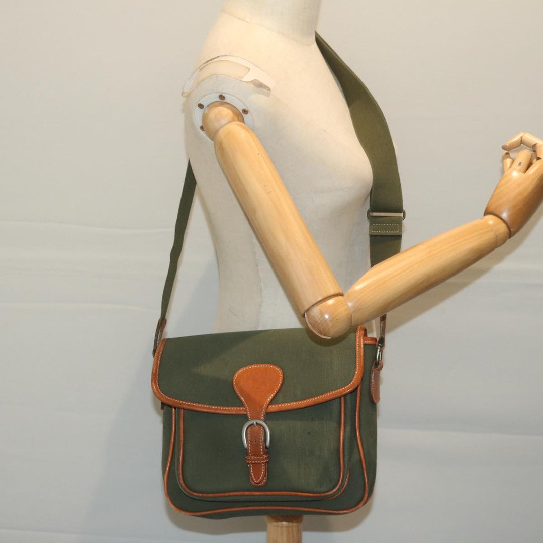 BURBERRYSs Shoulder Bag Canvas Khaki Auth ti1465