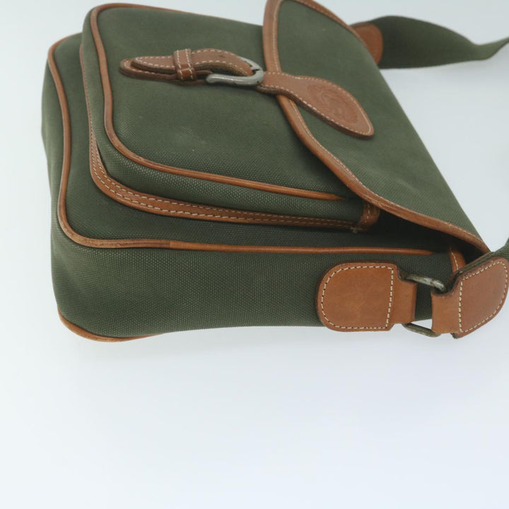 BURBERRYSs Shoulder Bag Canvas Khaki Auth ti1465