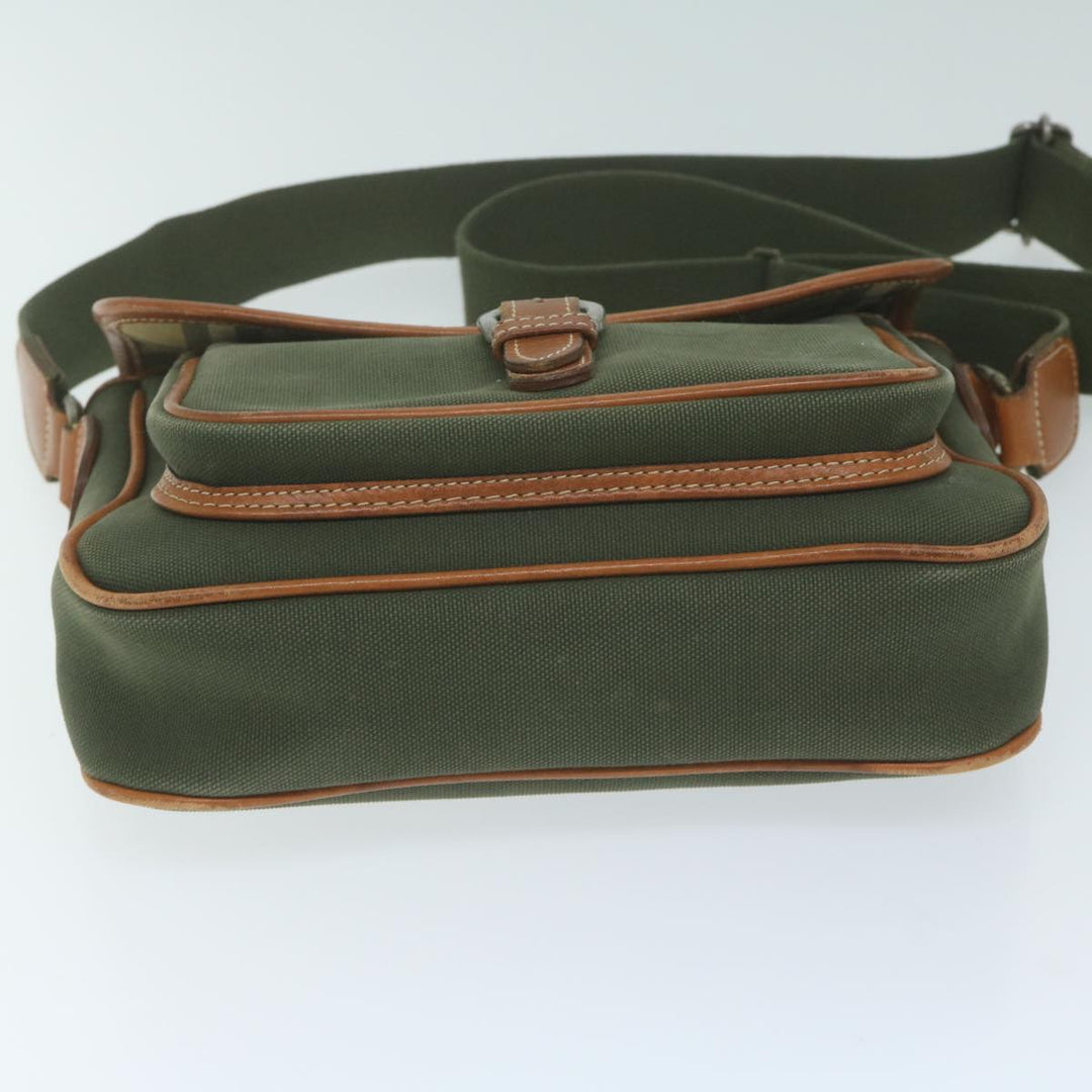 BURBERRYSs Shoulder Bag Canvas Khaki Auth ti1465