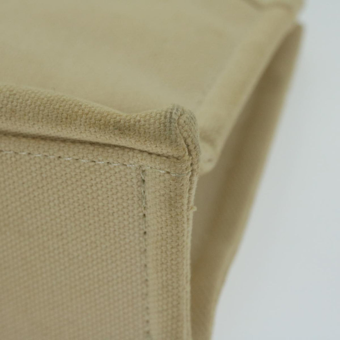 Burberry Blue Label Hand Bag Canvas Beige Auth ti1470