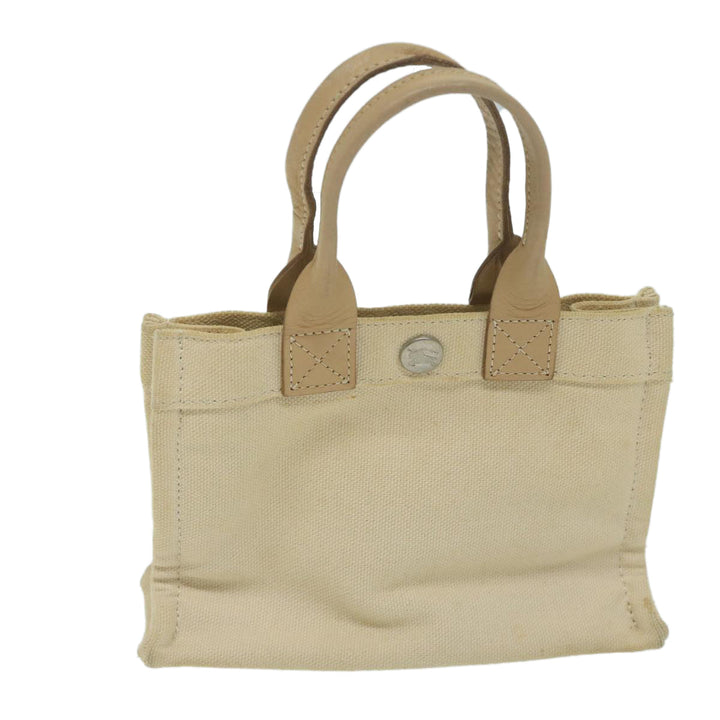 Burberry Blue Label Hand Bag Canvas Beige Auth ti1470