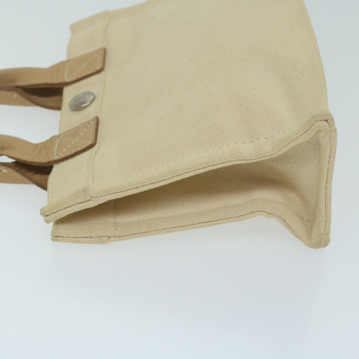 Burberry Blue Label Hand Bag Canvas Beige Auth ti1470