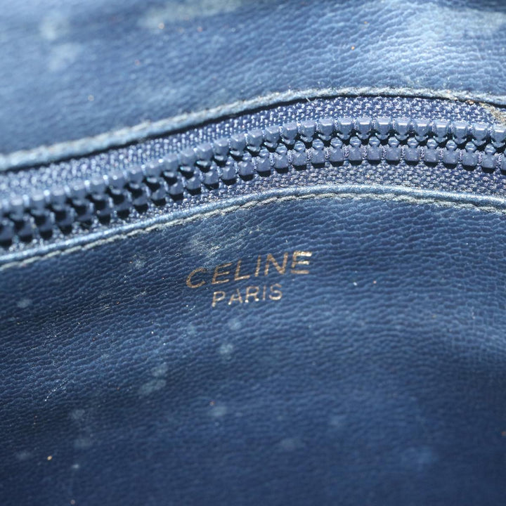 Celine Macadam Canvas Shoulder Bag Coated Canvas Navy  ti1495