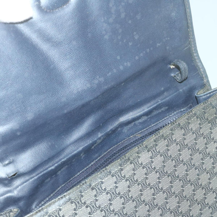 Celine Macadam Canvas Shoulder Bag Coated Canvas Navy  ti1495