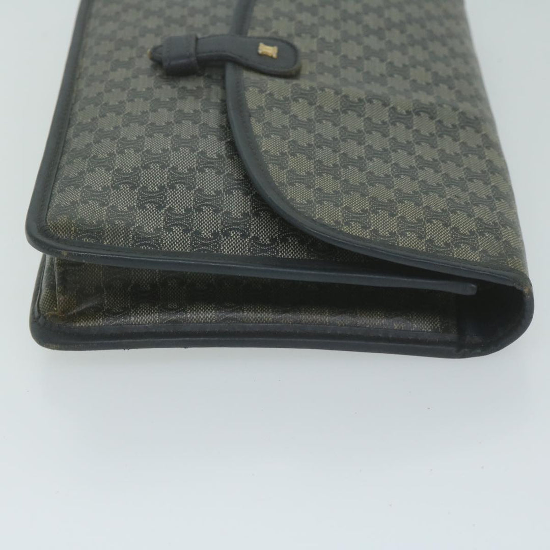 Celine Macadam Canvas Shoulder Bag Coated Canvas Navy  ti1495