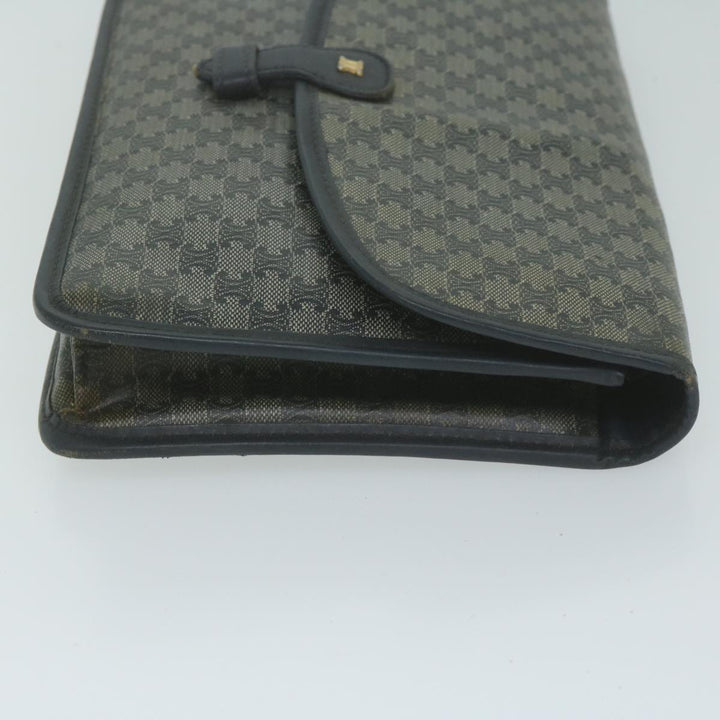 Celine Macadam Canvas Shoulder Bag Coated Canvas Navy  ti1495