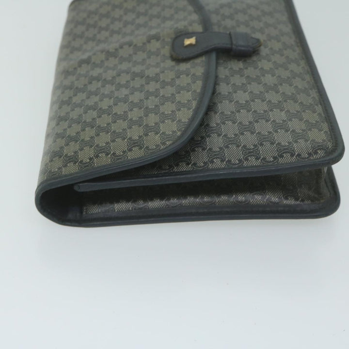Celine Macadam Canvas Shoulder Bag Coated Canvas Navy  ti1495