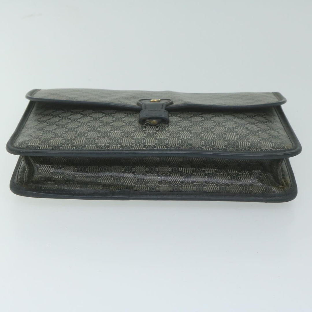 Celine Macadam Canvas Shoulder Bag Coated Canvas Navy  ti1495