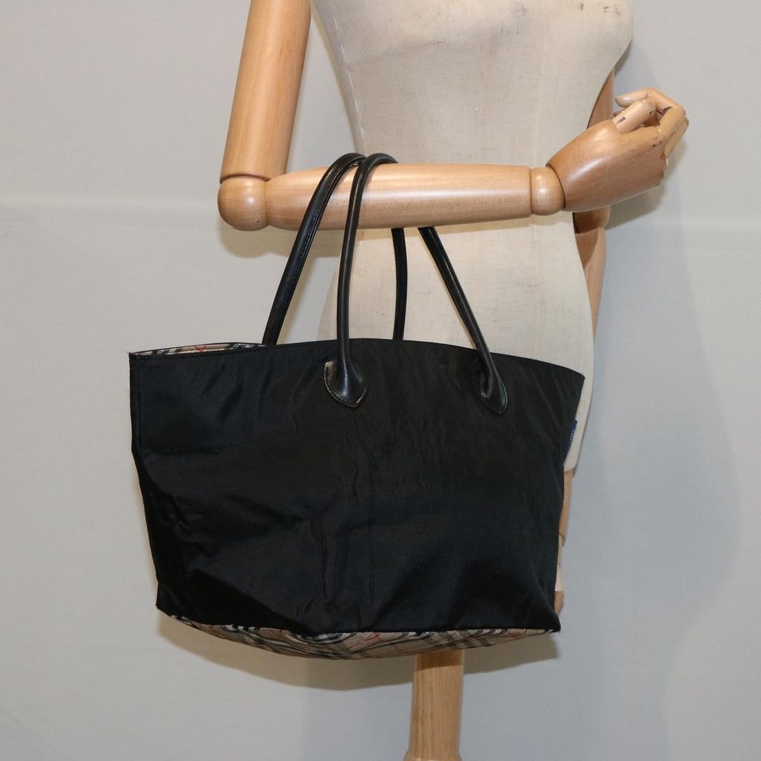 Burberry Blue Label Tote Bag Nylon Beige Auth ti1539