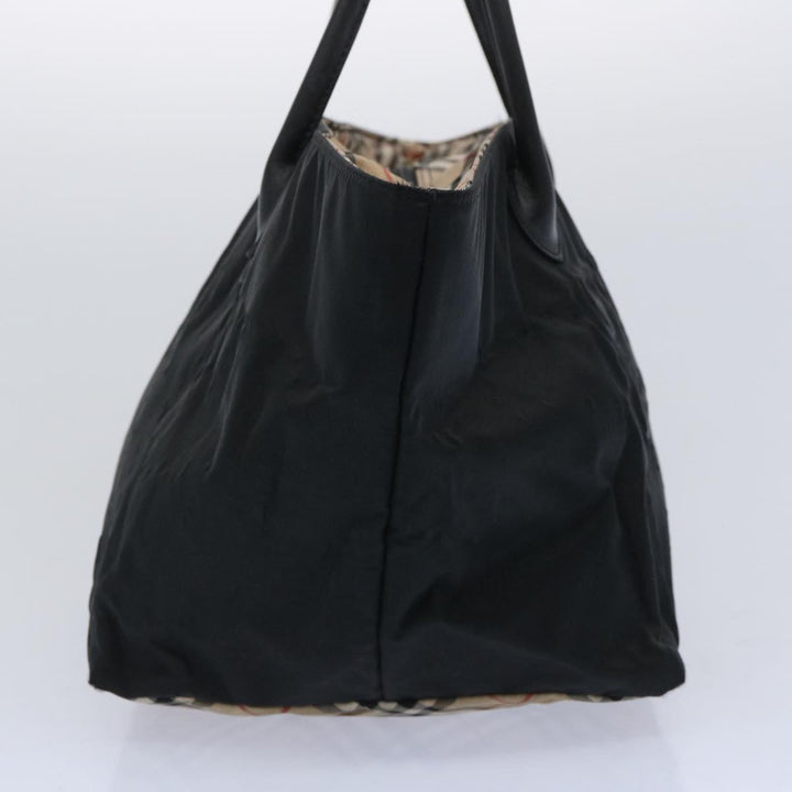 Burberry Blue Label Tote Bag Nylon Beige Auth ti1539