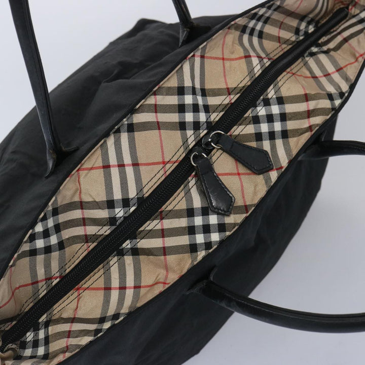 Burberry Blue Label Tote Bag Nylon Beige Auth ti1539