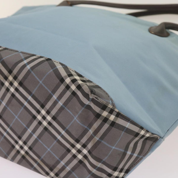BurberrySs Blue Label Tote Bag Nylon Light Blue Auth ti1542