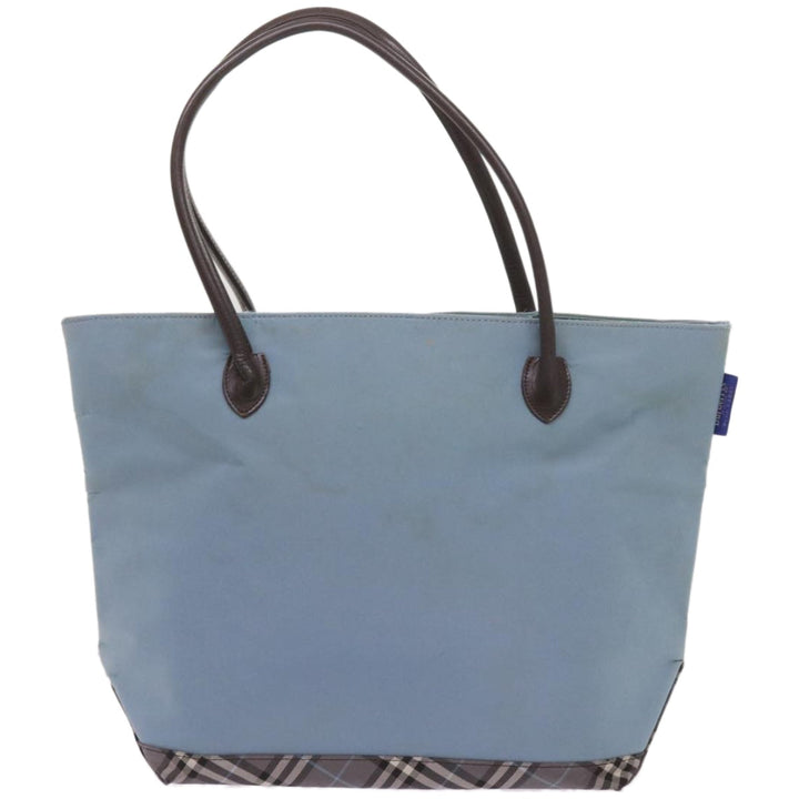 BurberrySs Blue Label Tote Bag Nylon Light Blue Auth ti1542