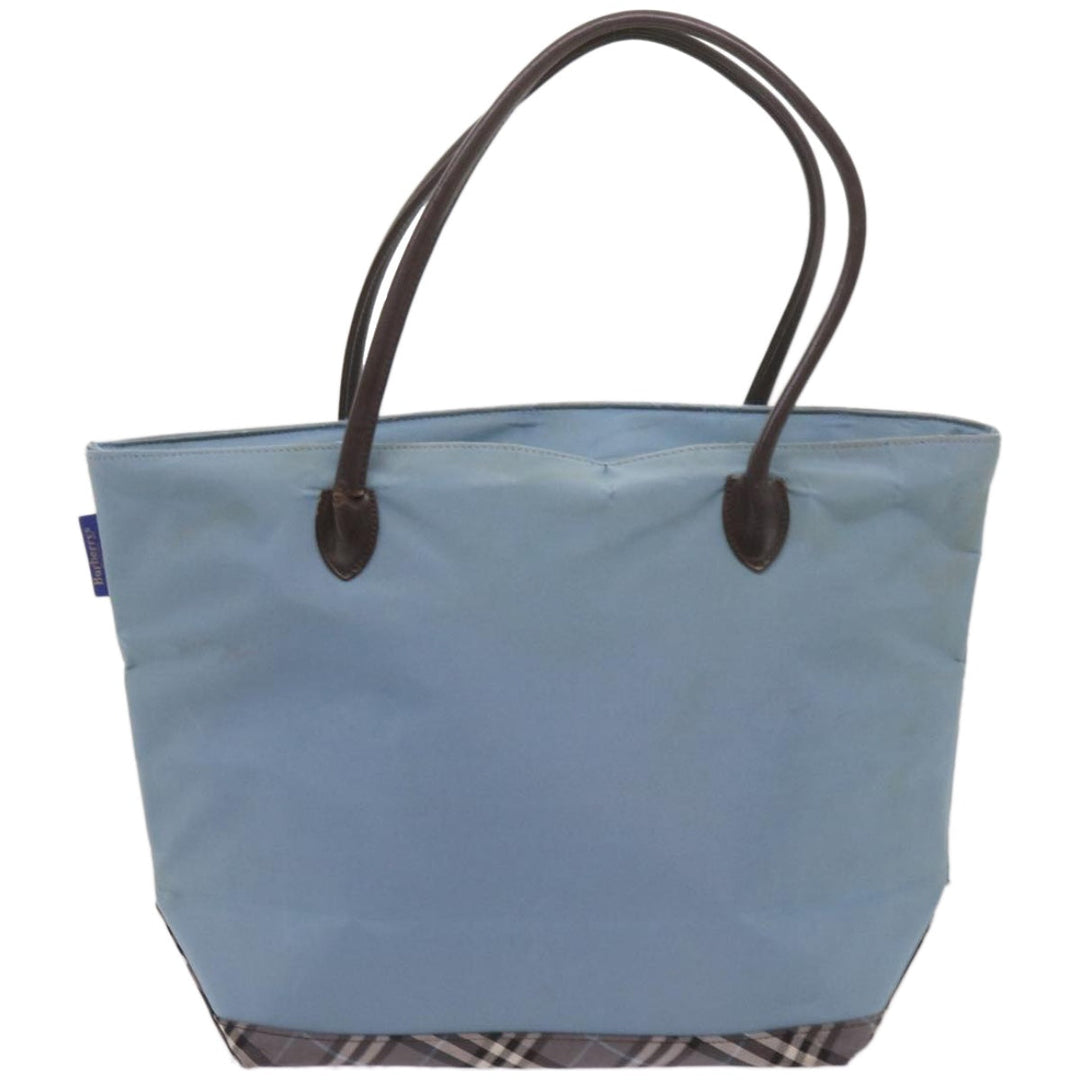 BurberrySs Blue Label Tote Bag Nylon Light Blue Auth ti1542
