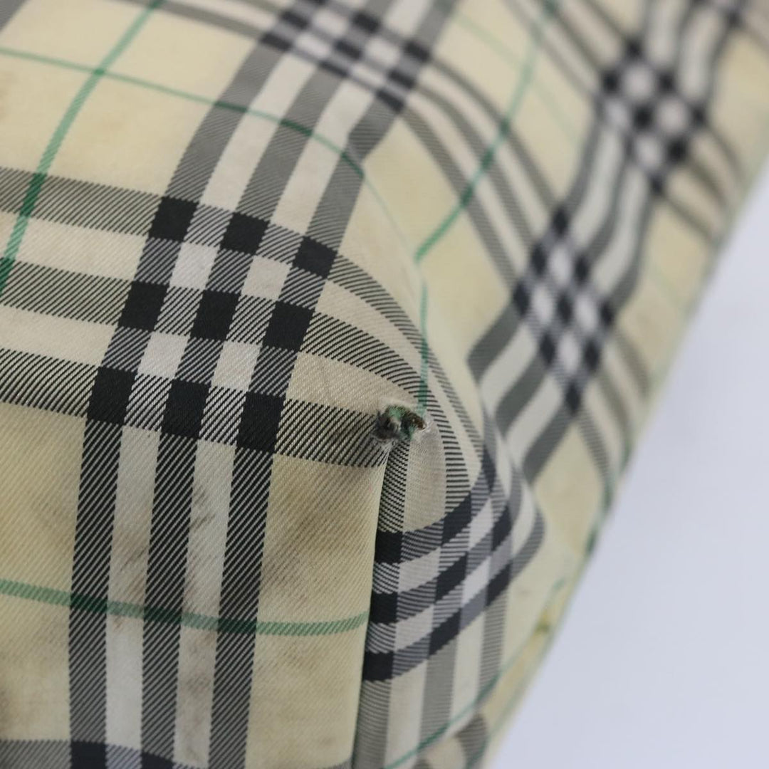 Burberry Nova Check Tote Bag Nylon Yellow Auth ti1543