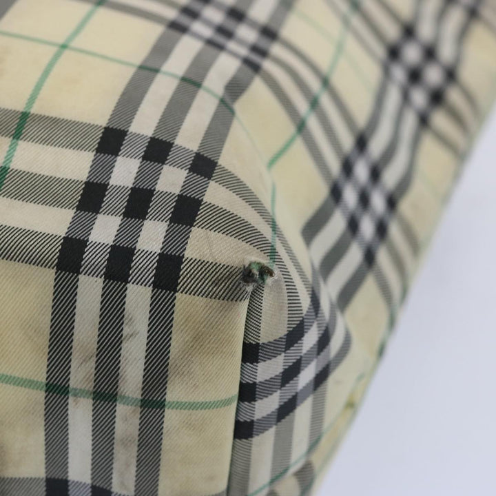 Burberry Nova Check Tote Bag Nylon Yellow Auth ti1543
