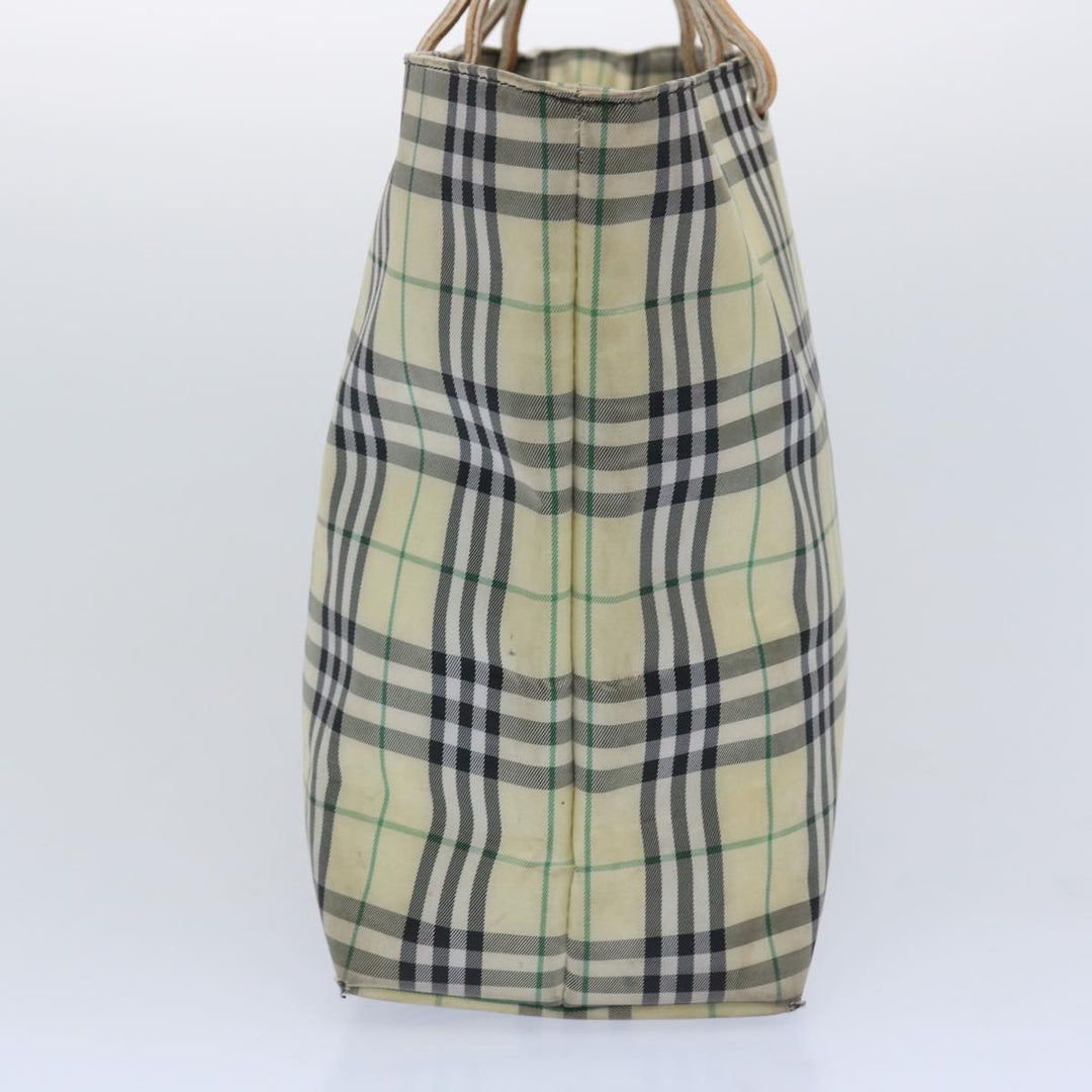 Burberry Nova Check Tote Bag Nylon Yellow Auth ti1543