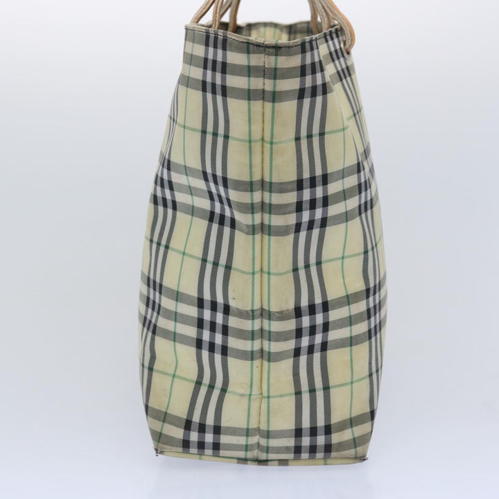 Burberry Nova Check Tote Bag Nylon Yellow Auth ti1543
