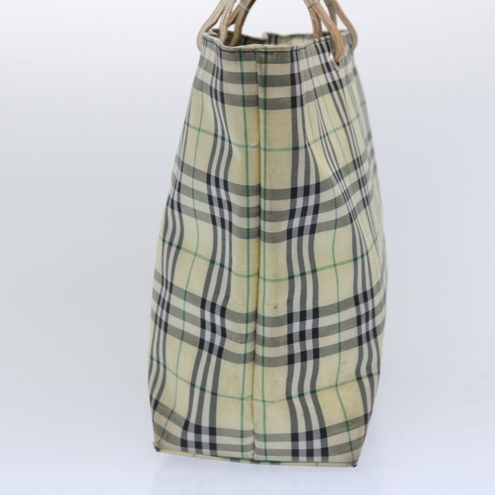 Burberry Nova Check Tote Bag Nylon Yellow Auth ti1543