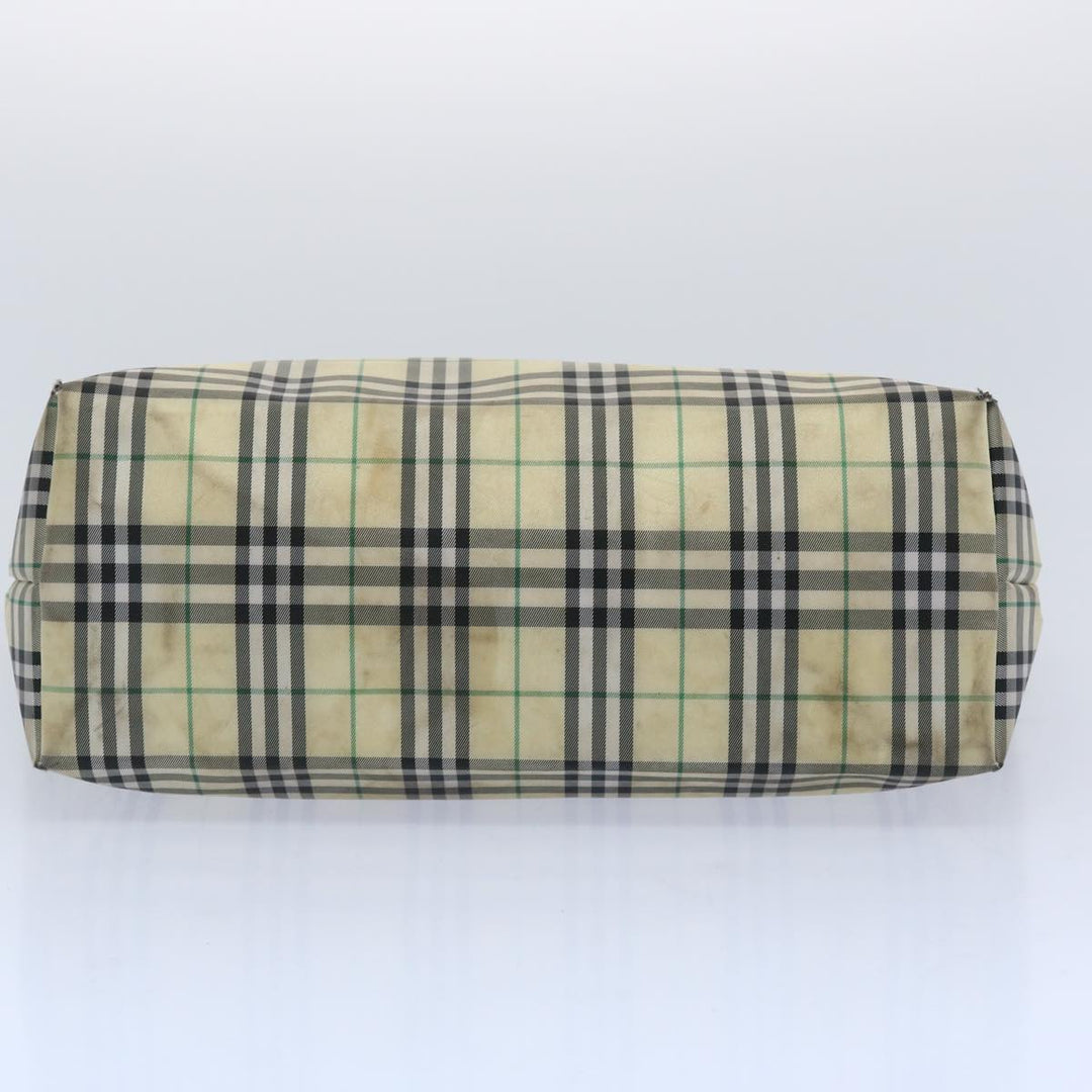 Burberry Nova Check Tote Bag Nylon Yellow Auth ti1543