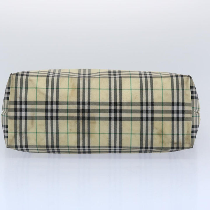 Burberry Nova Check Tote Bag Nylon Yellow Auth ti1543