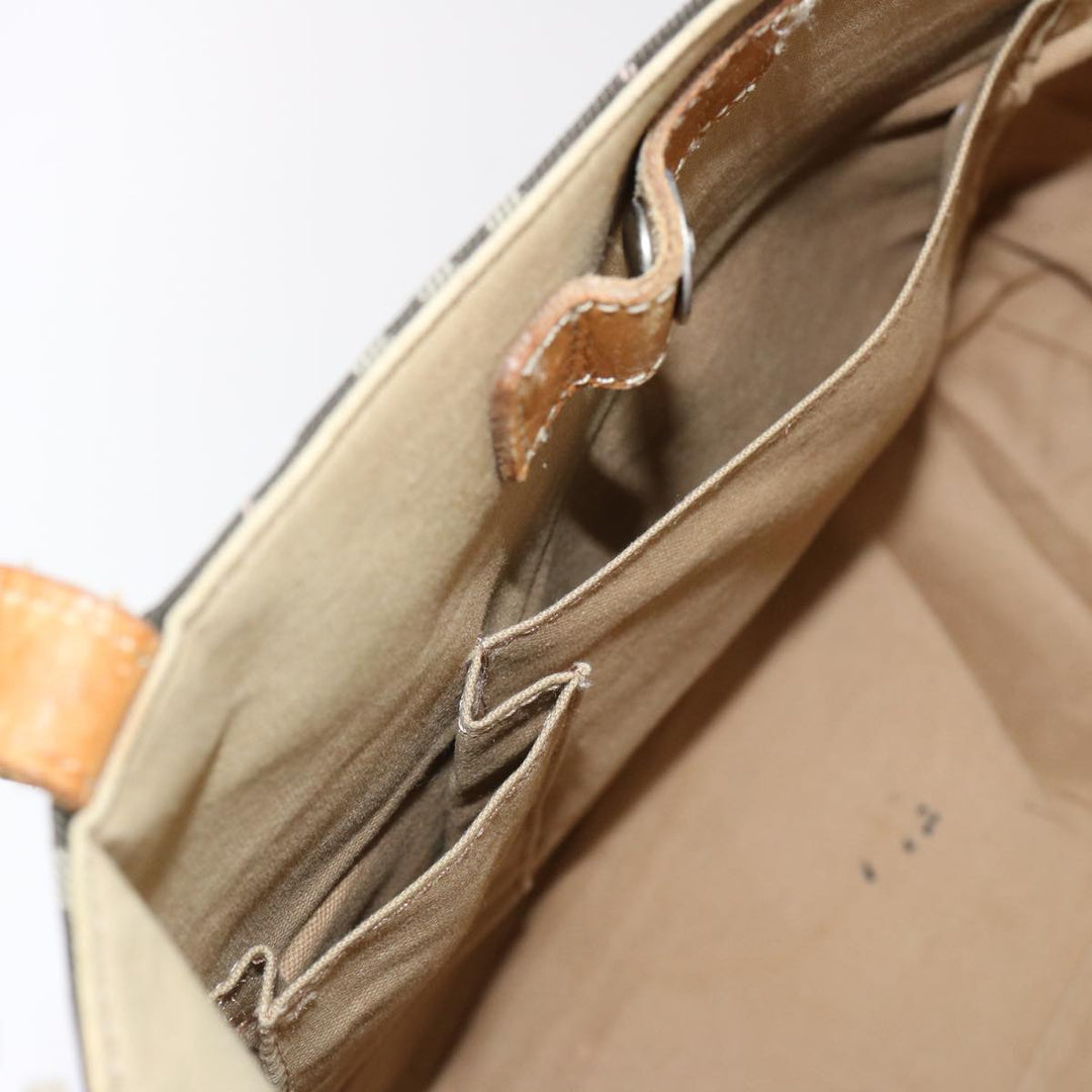 Burberry Nova Check Blue Label Tote Bag Nylon Brown Auth ti1618