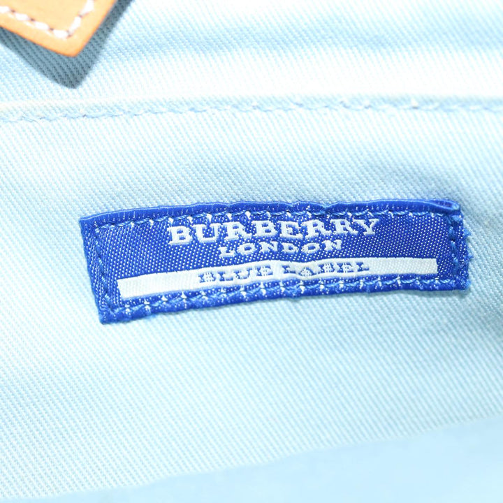 BURBERRY Nova Check Blue Label Hand Bag Canvas Blue Auth ti1619