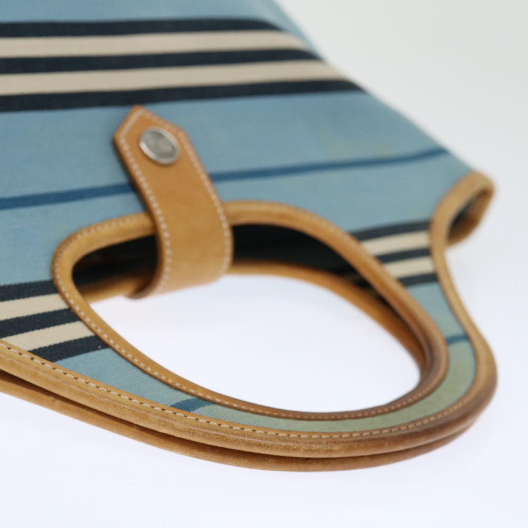 BURBERRY Nova Check Blue Label Hand Bag Canvas Blue Auth ti1619