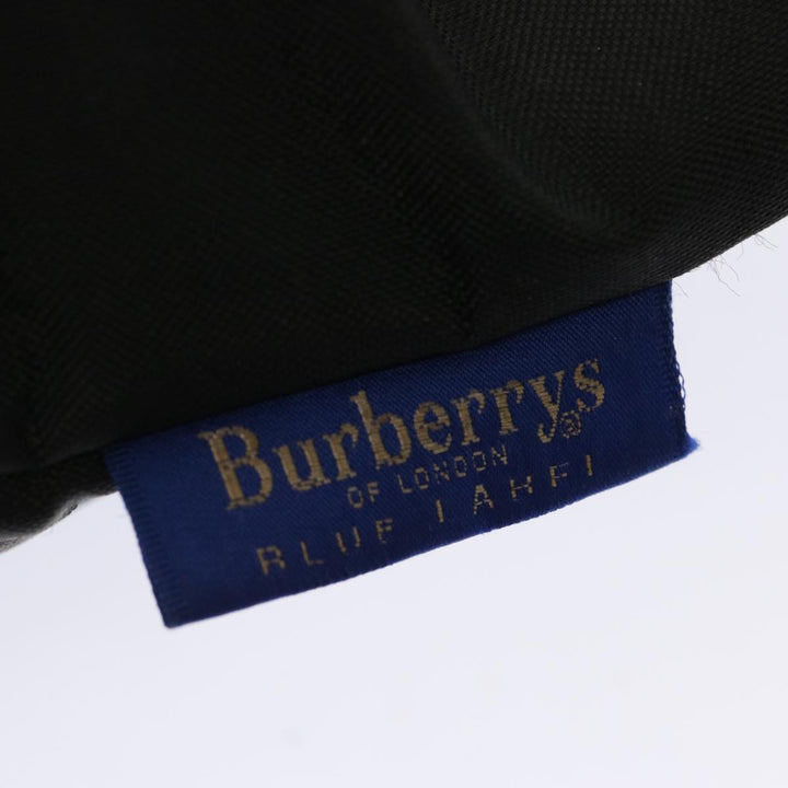 BurberrySs Nova Check Blue Label Hand Bag Nylon Beige Auth ti1621