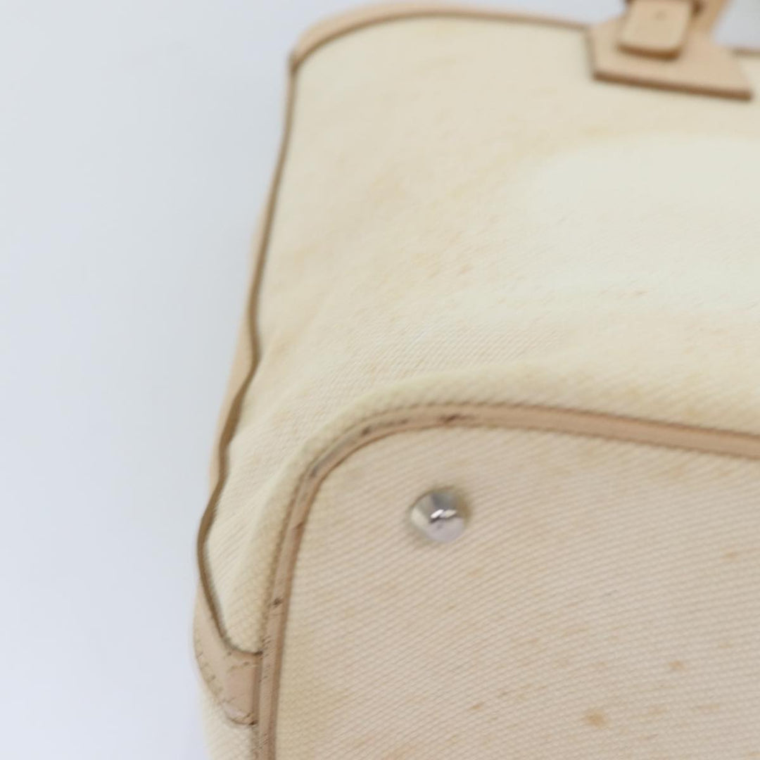 Burberry Hand Bag Canvas Beige Auth ti1704